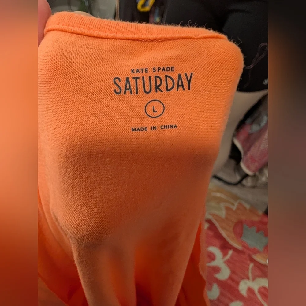 Kate Spade Saturday Orange‎ T-shirt Size Large